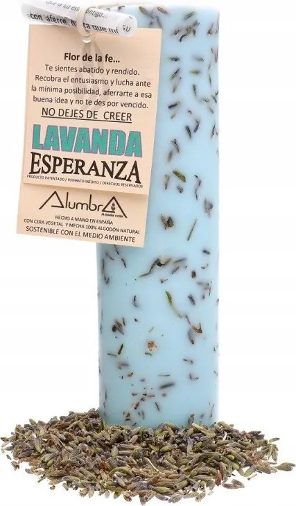 Kézzel készített gyertya levendulával Remény