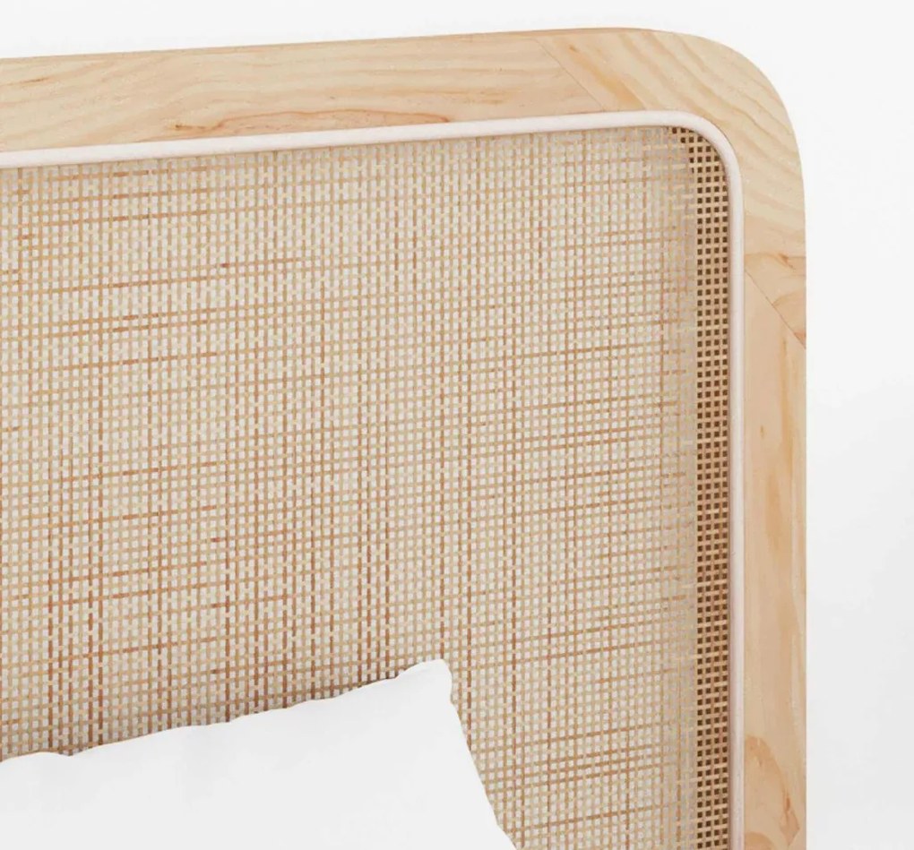 Fejtámla fejtámlával Természetes 100 x 55 x 3 cm Rattan