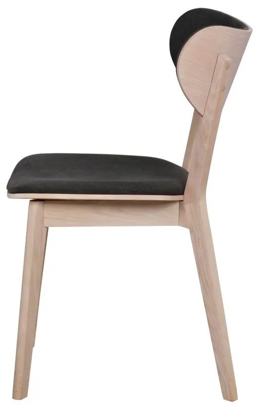 Cato világosbarna tölgyfa étkezőszék sötétszürke ülőrésszel - Rowico