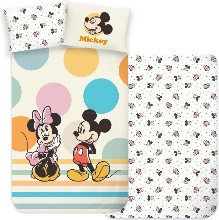 Disney Mickey Duo gyerek, ovis ágyneműhuzat 100×135 cm, 40×60 cm