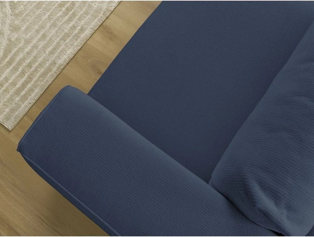 Kék kinyitható-tárolóhelyes kanapé 265 cm Ezechiel – Bobochic Paris