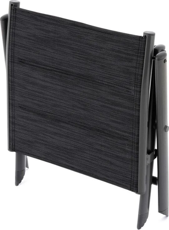 Kerti szék sámli összecsukható GARTHEN - fekete