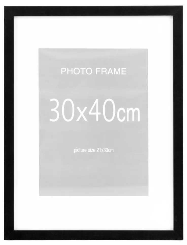 Marbella képkeret szett, 7 db fekete és 8 db natúr 30X40 cm