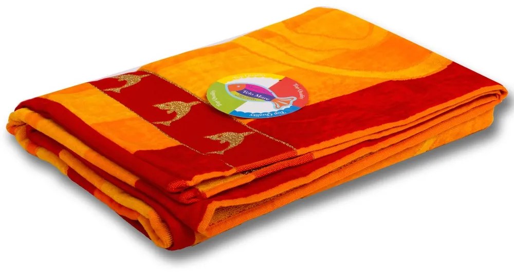 Delfin narancs strandtörölköző