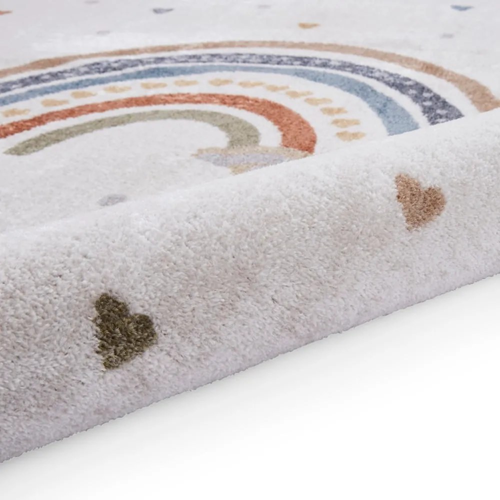Krémszínű gyerek szőnyeg 120x170 cm Vida Rainbow – Think Rugs