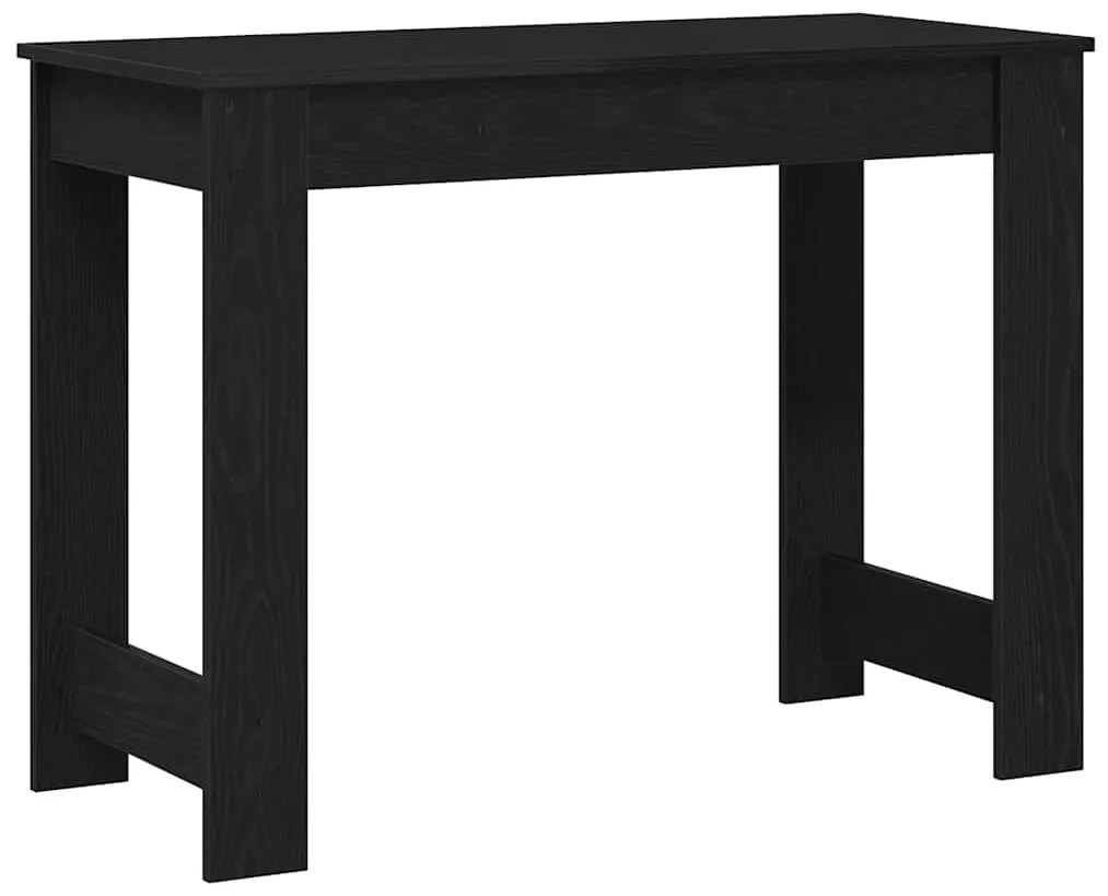fekete szerelt fa íróasztal 100x45x75 cm