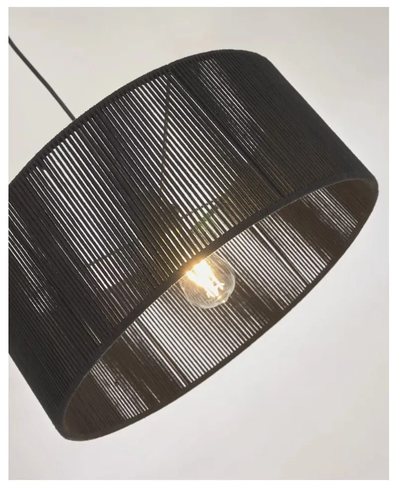 Fekete textil lámpabúra ø 47 cm Cantia – Kave Home