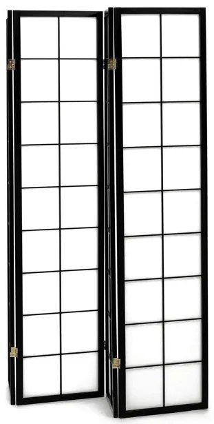 Fekete Tömörfa Paraván. EF-E804 BK