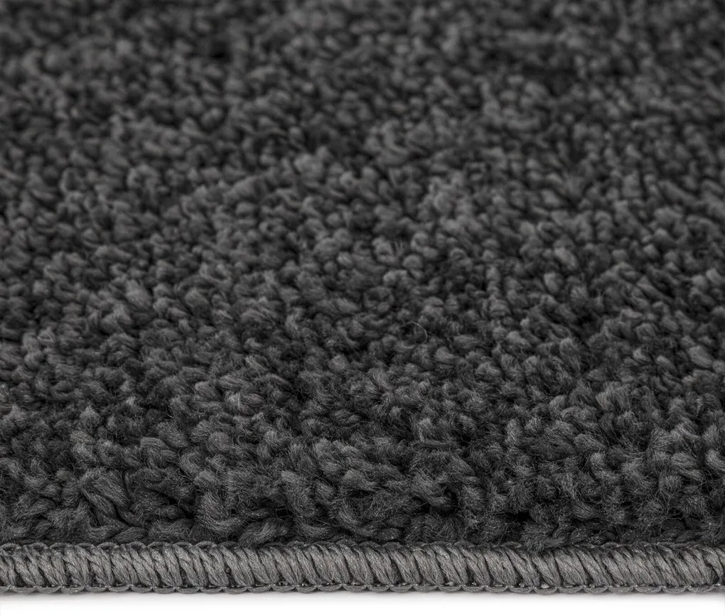 Shaggy Szőnyeg Latex Hátlappal Sötétszürke 200x200 cm