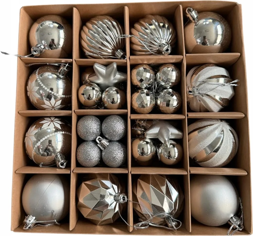 Karácsonyfa Bombák Nagy Bombák Készlet 42db-os formák és díszítések