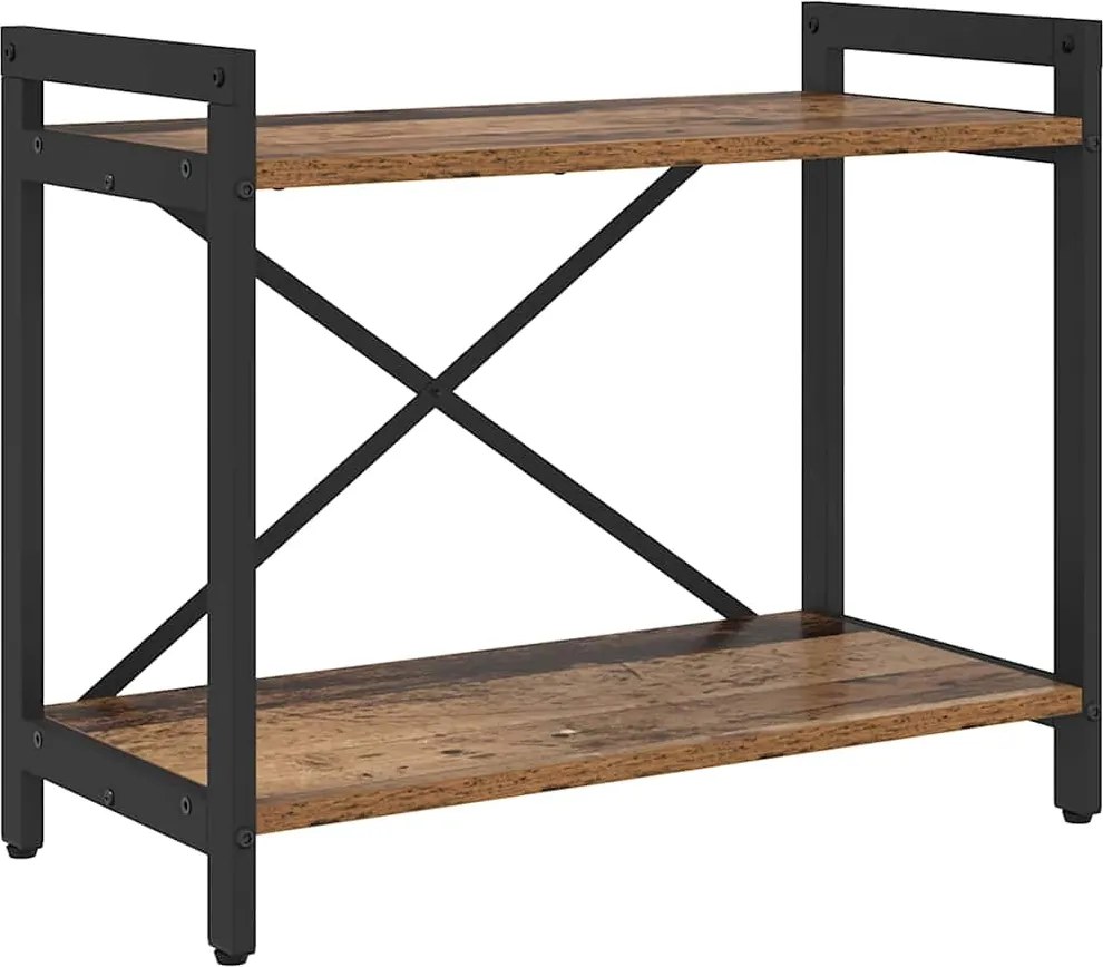 vidaXL Könyvespolc Régi fa 60 x 30 x 50 cm Faanyag