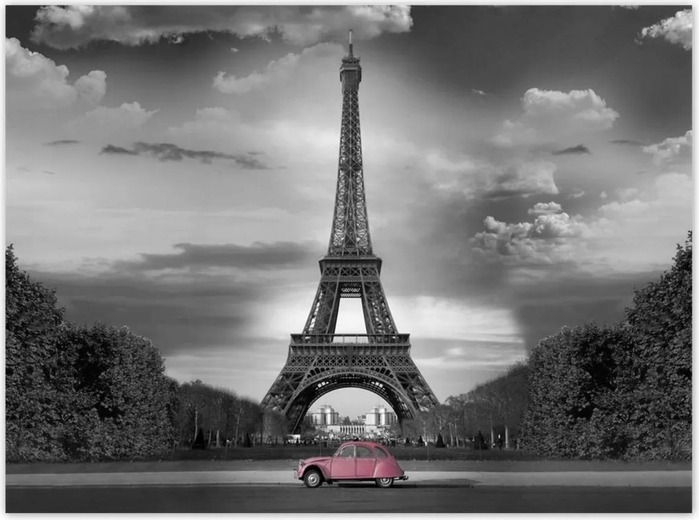 Poszterek 135x100 Púderrózsaszín Franciaországban