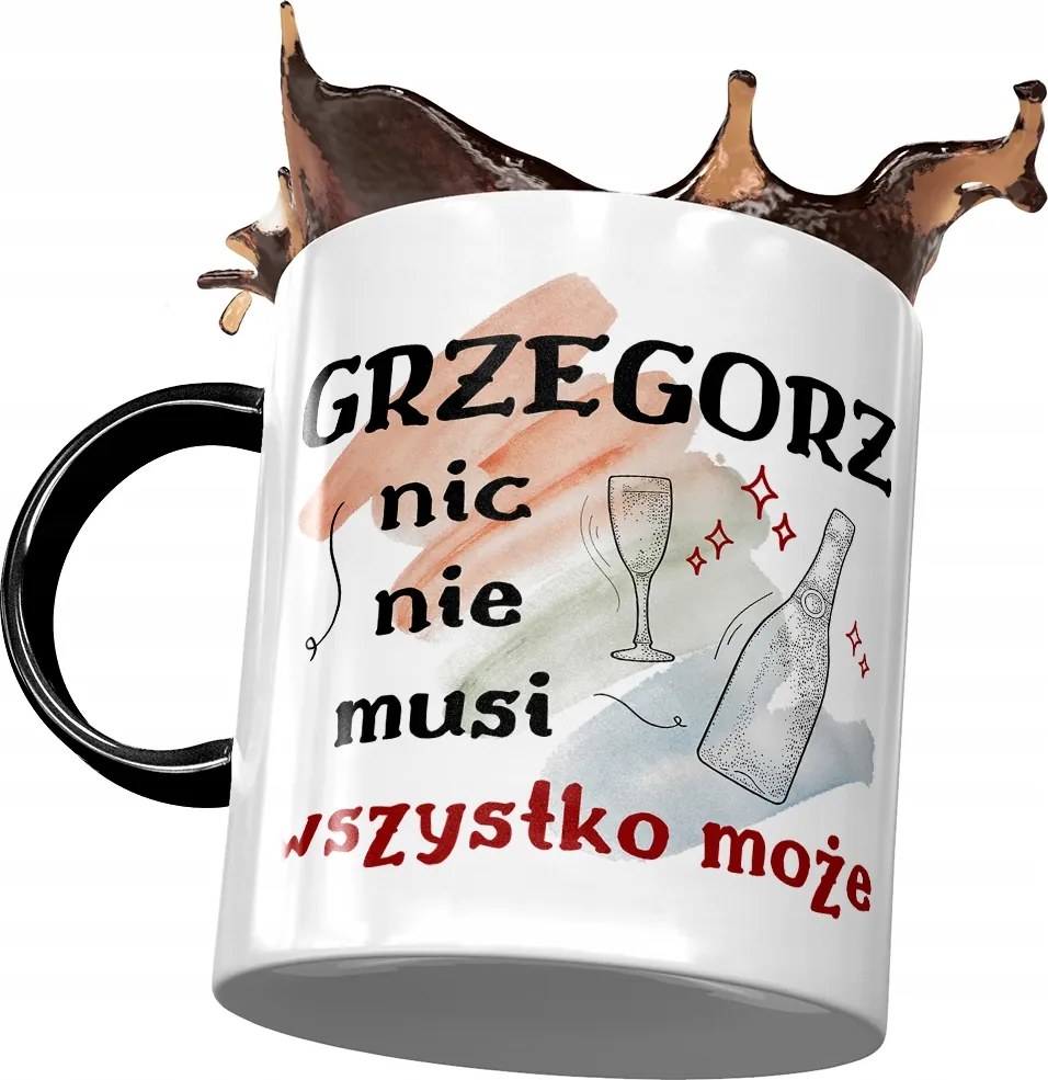 Fekete bögre Gergely Kollégáknak Ajándék Nyomtatott Fotóval