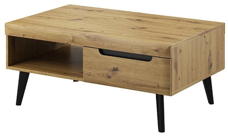 GLUM NL107 dohányzóasztal, 80x197x56 cm, dub artisan