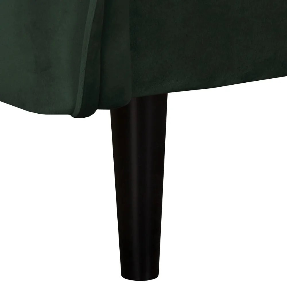 Sötétzöld bársony kanapé 138 cm Juli – Ropez