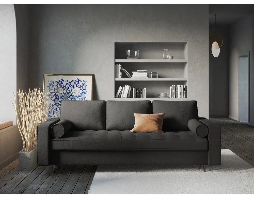 Santo sötétszürke kinyitható kanapé - Milo Casa