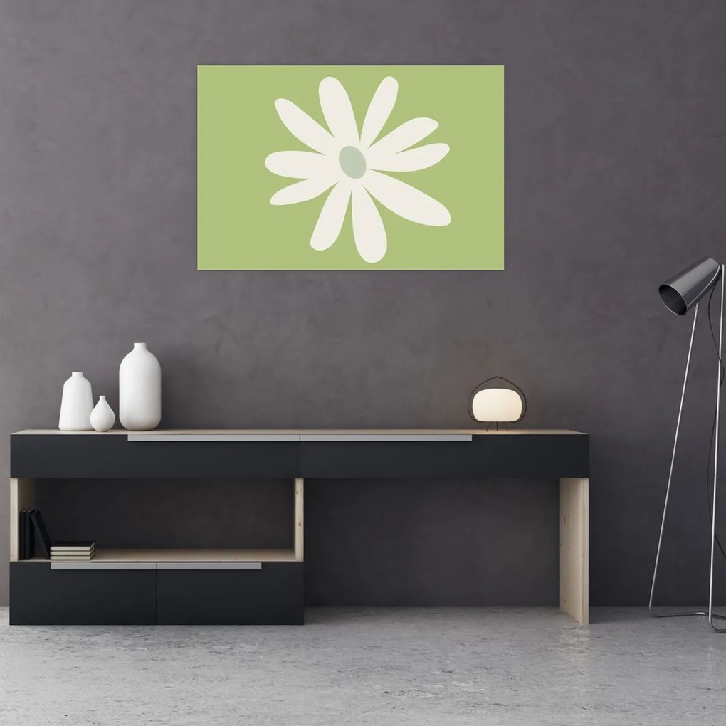 Kép - Hippik, zöld virágok N⁰2 (90x60 cm)