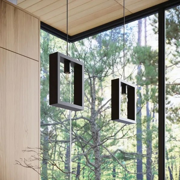 Sollux SL.1311 - Csillár zsinóron ARIES 1xE27/15W/230V bükkfa/wenge