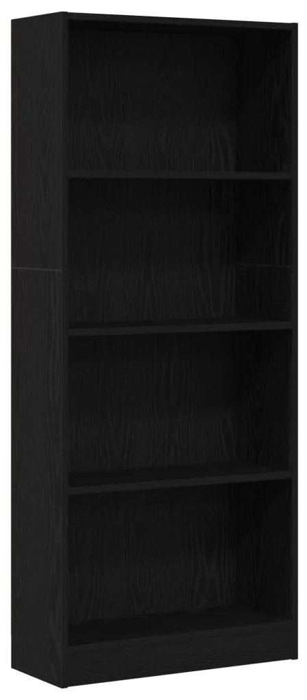 Fekete tölgy könyvespolc - 60 x 24 x 143 cm - Mérnök Fából