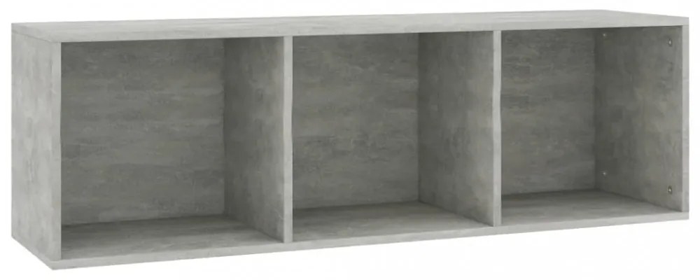 betonszürke szerelt fa könyv-/TV-szekrény 36 x 30 x 114 cm