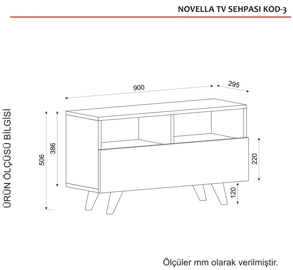 TV asztal Novella White