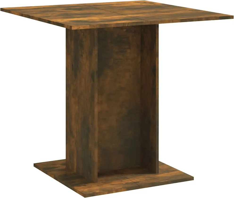vidaXL füstös tölgy színű szerelt fa étkezőasztal 80 x 80 x 75 cm
