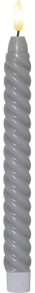 Flamme Swirl Antique 2 db szürke LED viaszgyertya, magasság 25 cm - Star Trading