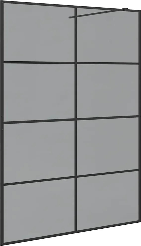 vidaXL Walk-in zuhanyfal Fekete 140 x 195 cm edzett üveg