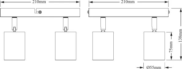 Osram - ELEMENTAL spotlámpa 4xGU10/6W/230V
