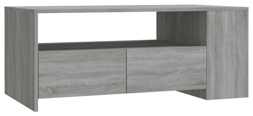 Szürke sonoma színű szerelt fa dohányzóasztal 102 x 55 x 42 cm