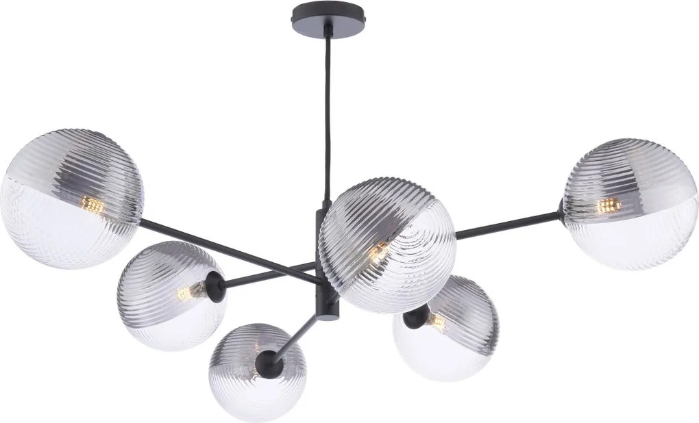 Dar Lighting modern függeszték vignette matt fekete darvig0622-19