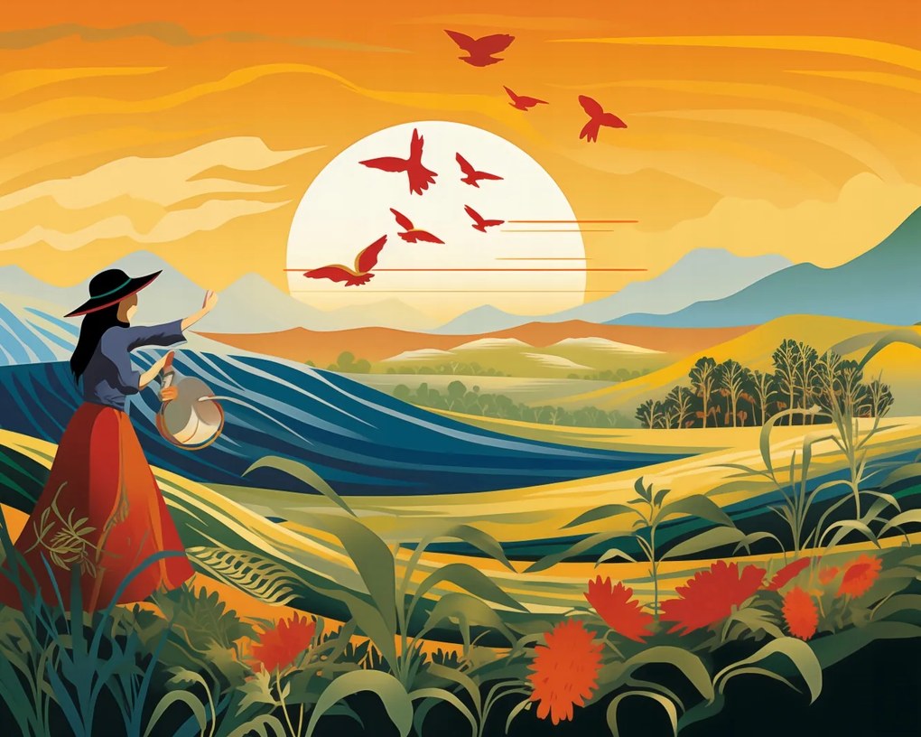 Poszter 50x40cm A vidéki élet egyszerűsége