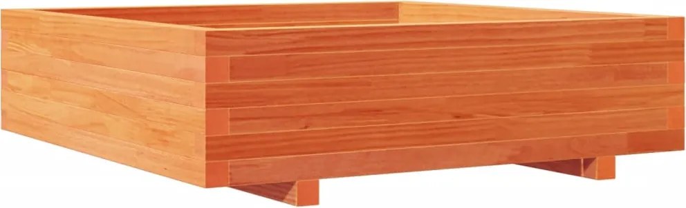 vidaXL viaszbarna tömör fenyőfa kerti virágláda 90 x 90 x 26,5 cm