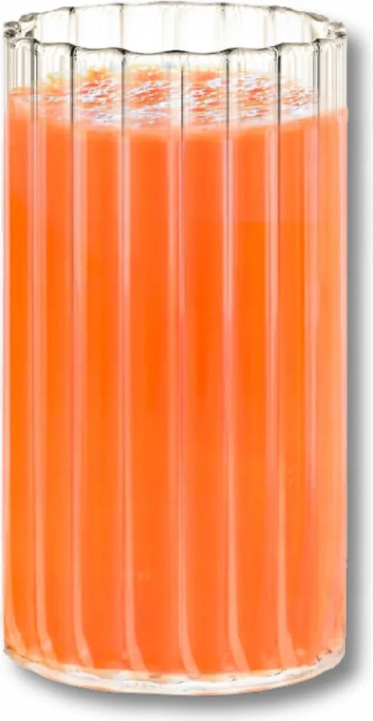 Bordázott pohár, csíkos, 250 ml, Wilmax – pohár vízhez, gyümölcsléhez, limonádéhoz