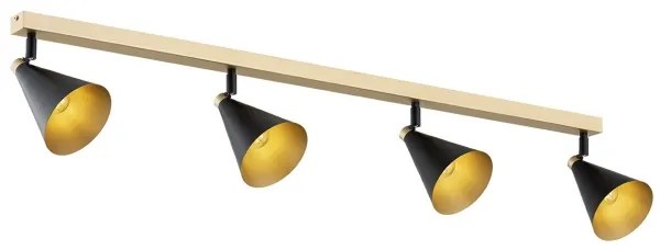 Argon 1805 - Spotlámpa LUCINDA 4xE14/7W/230V fekete/arany