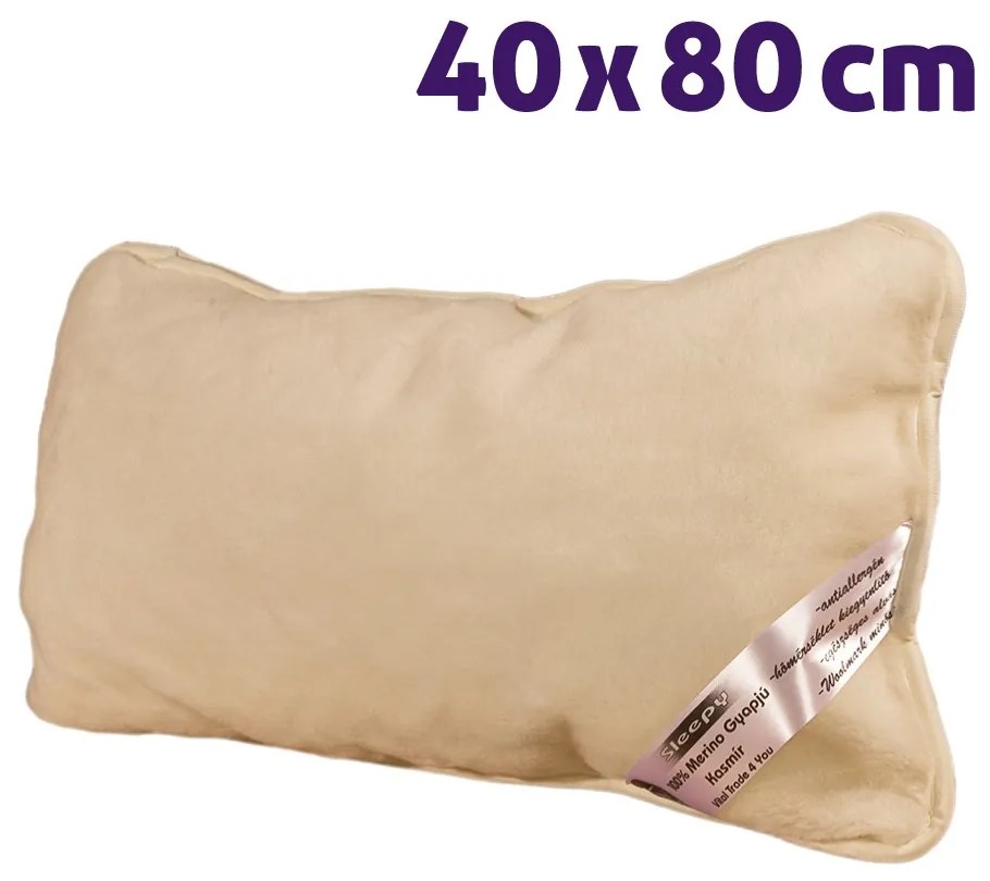 Ortho-Sleepy Prémium kasmír gyapjú párna gerinckímélő 650 g/m² / 40x80 cm