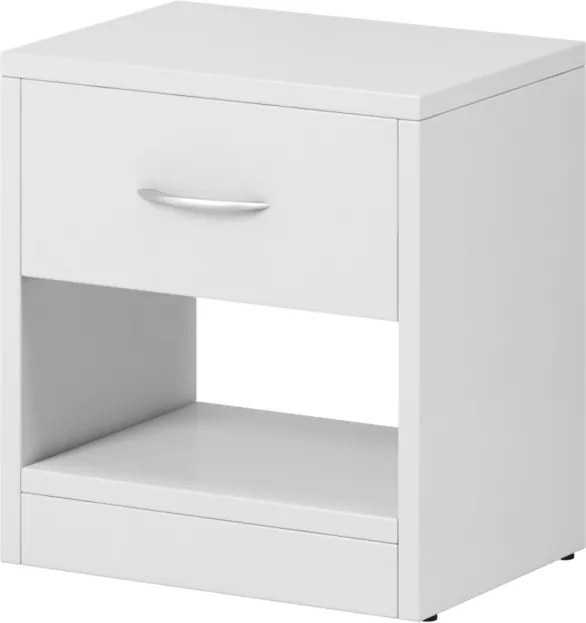 Éjjeliszekrény 1 fiókkal fehér színben 16 mm – NAKA