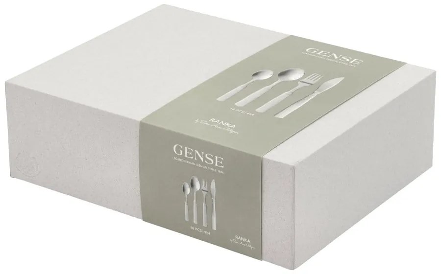 Ezüstszínű rozsdamentes acél evőeszköz készlet 16 db-os Ranka – Gense