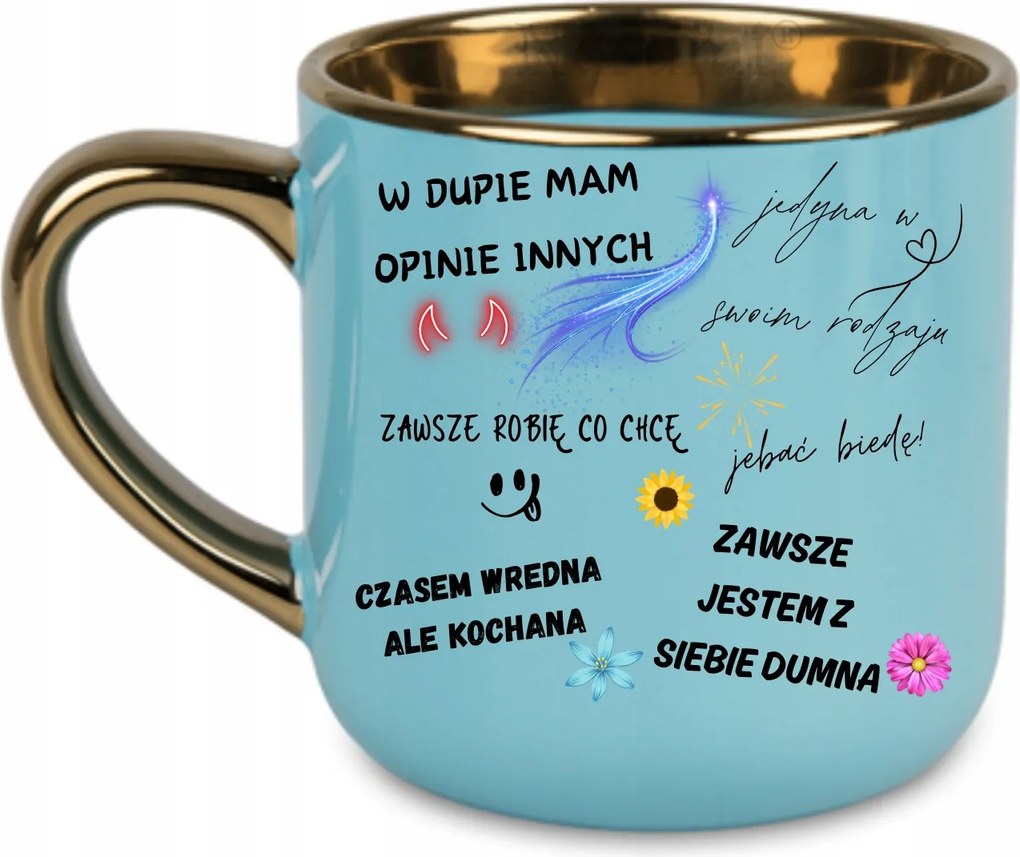 Elegáns bögre „Az én bögrém” 400 Kék