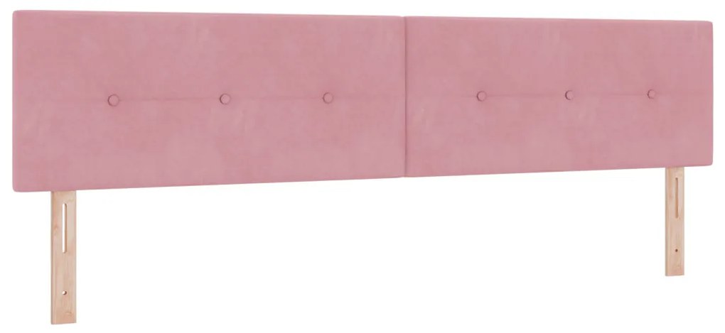 LED Fejtámlás Gombos Rózsaszín 100 cm Bársony