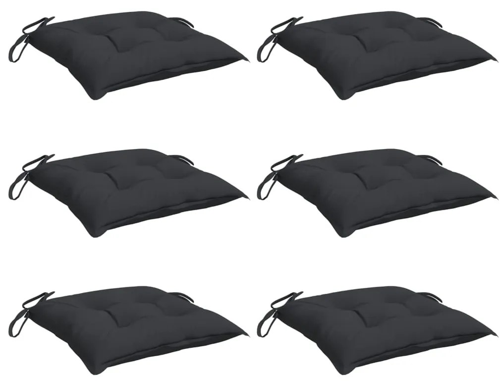 6 db fekete oxford szövet raklappárna 50 x 50 x 7 cm