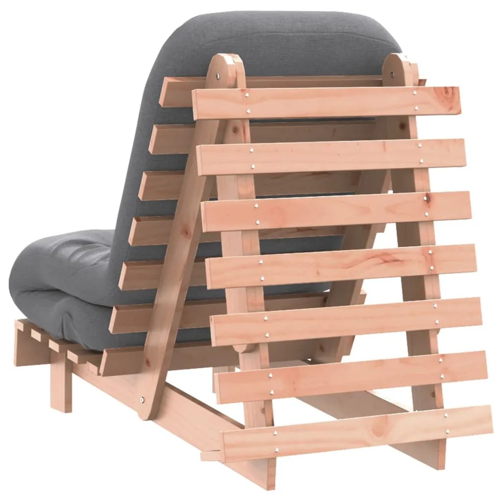 tömör duglászfenyő futon kanapéágy matraccal 60 x 206 x 11 cm