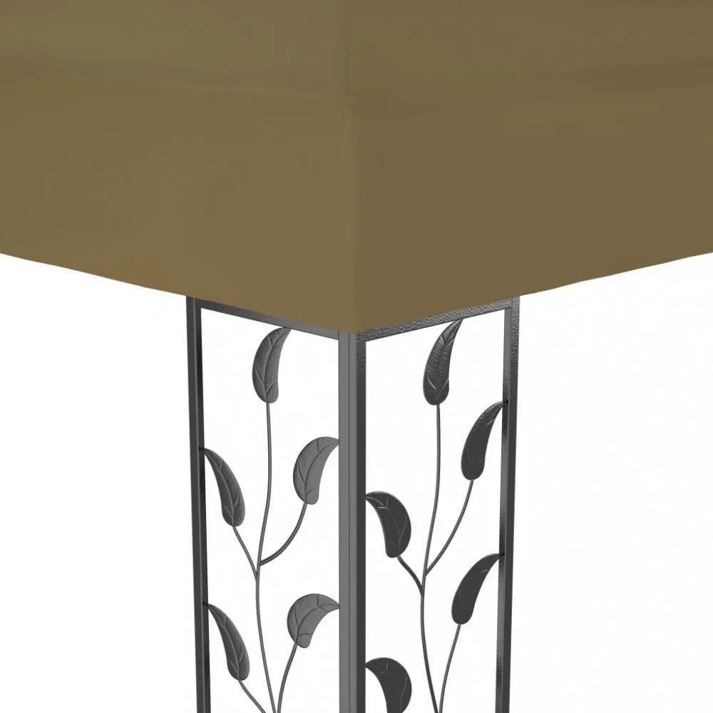 tópszínű dupla tetős pavilon 3 x 4 m 180 g/m²