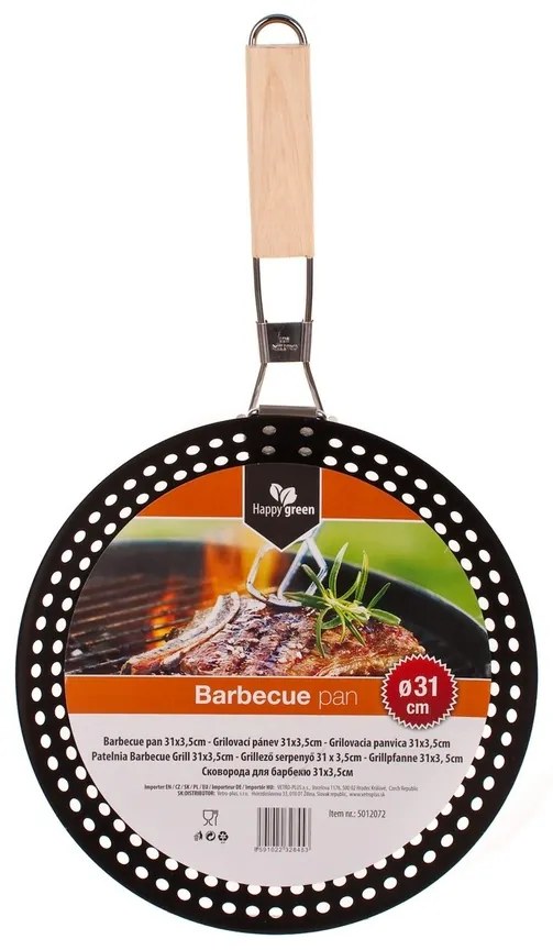 Happy Green BBQ grill serpenyő, 31 x 3,5 cm