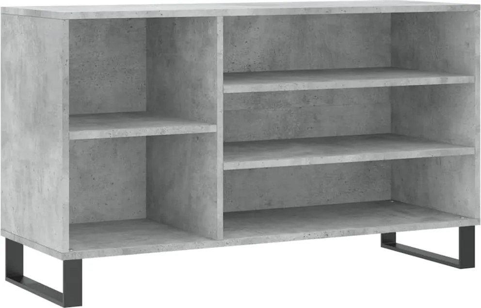vidaXL betonszürke szerelt fa cipőszekrény 102x36x60 cm