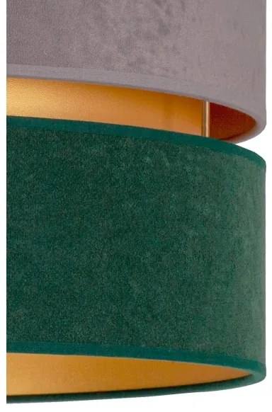 Duolla - Mennyezeti lámpa DUO 1xE27/15W/230V átm. 40 cm szürke/zöld/arany