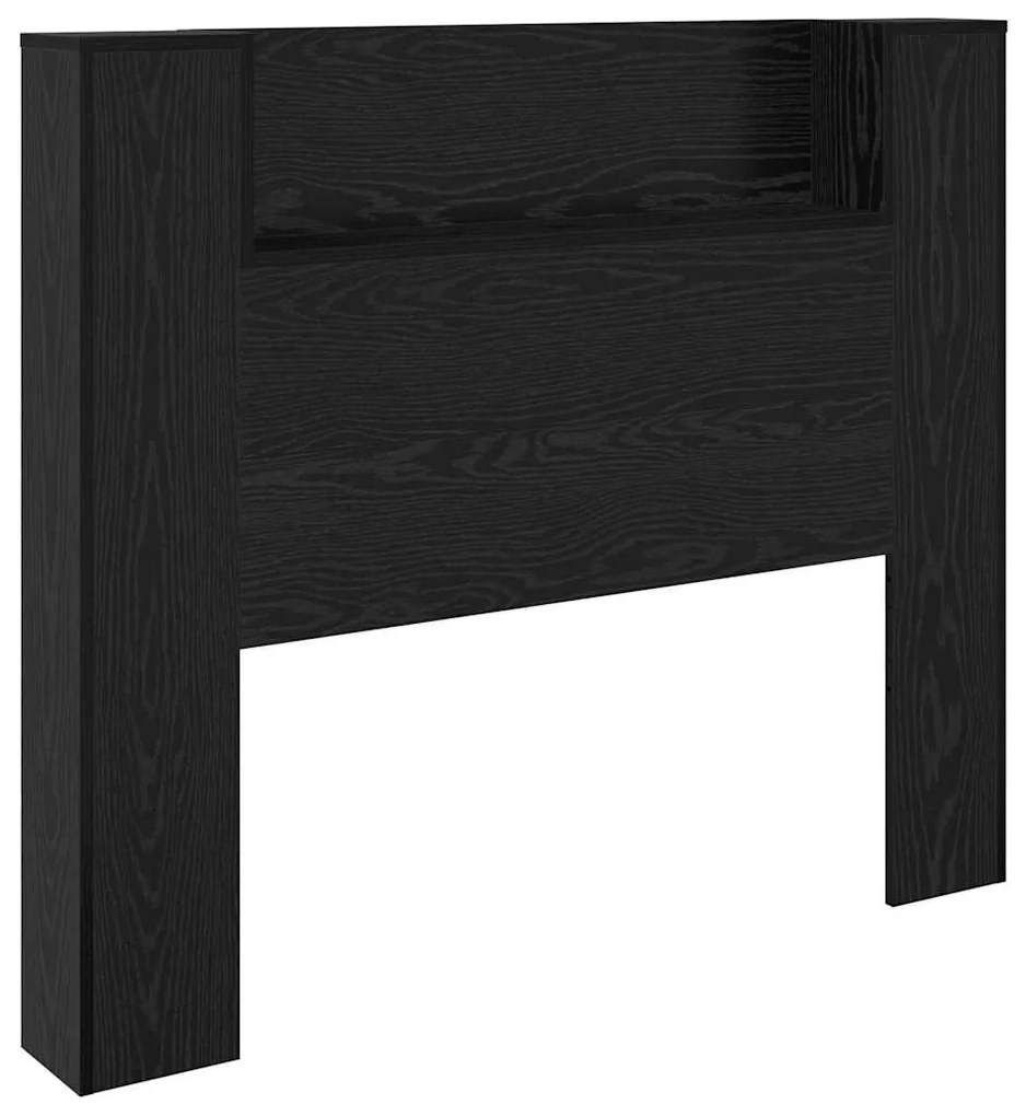 Fejtámla polcokkal Fekete tölgy 120 x 15 x 103,5 cm Faanyag