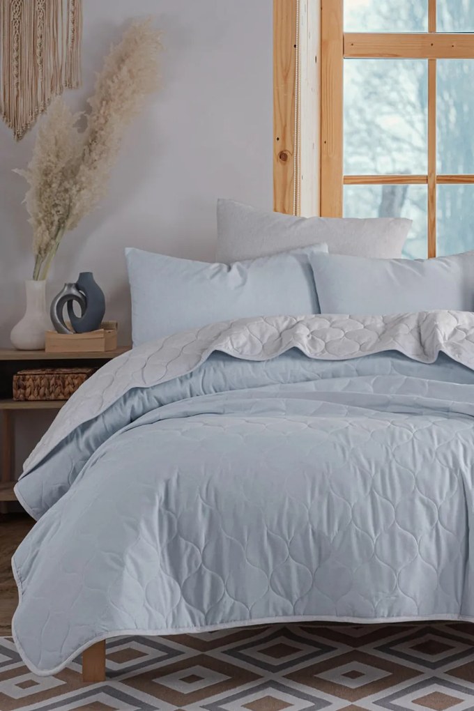 Solid - Light Blue, Grey