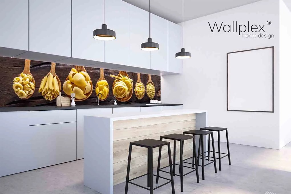 Wallplex falburkoló konyhapanel Tészta fakanál (Méret: Óriás 60x300)