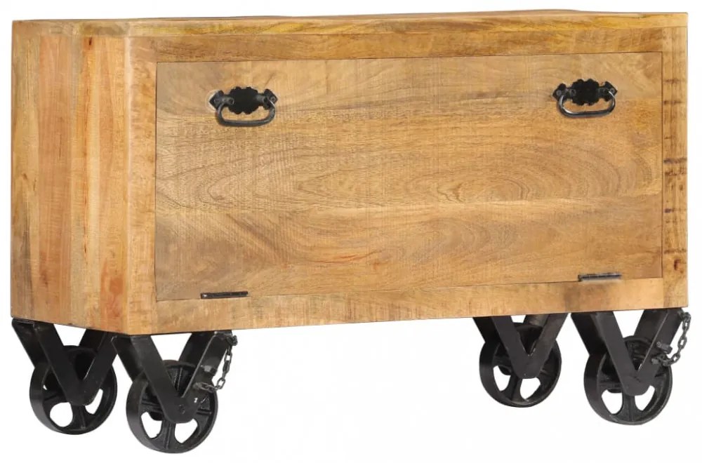 tömör mangófa cipőszekrény 86 x 35 x 55 cm